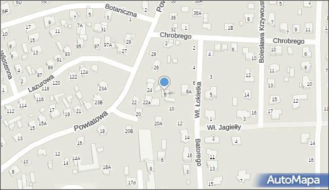 Zamość, Króla Władysława Łokietka, 8, mapa Zamościa