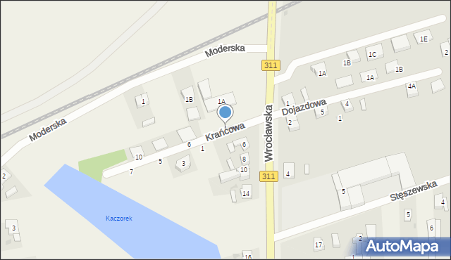 Zamysłowo, Krańcowa, 4, mapa Zamysłowo