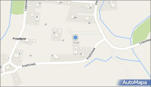 Żarki, Krańcowa, 2B, mapa Żarki