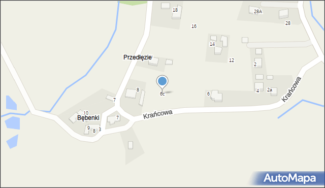 Żarki, Krańcowa, 6c, mapa Żarki