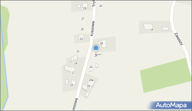 Żarki, Kresowa, 26, mapa Żarki