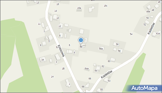 Żarki, Kresowa, 8a, mapa Żarki