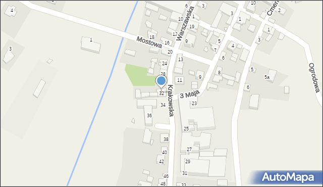 Żarnowiec, Krakowska, 32, mapa Żarnowiec