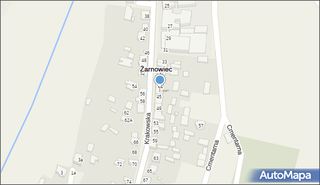 Żarnowiec, Krakowska, 43, mapa Żarnowiec