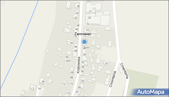 Żarnowiec, Krakowska, 45, mapa Żarnowiec