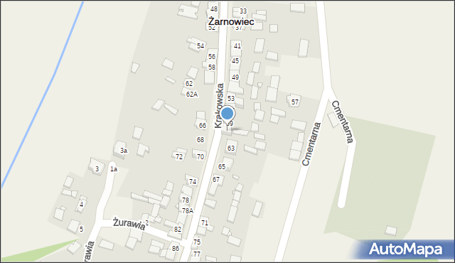 Żarnowiec, Krakowska, 61, mapa Żarnowiec