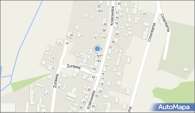 Żarnowiec, Krakowska, 78, mapa Żarnowiec