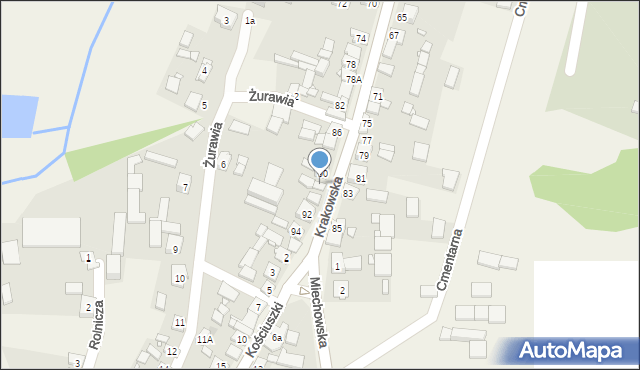 Żarnowiec, Krakowska, 91, mapa Żarnowiec