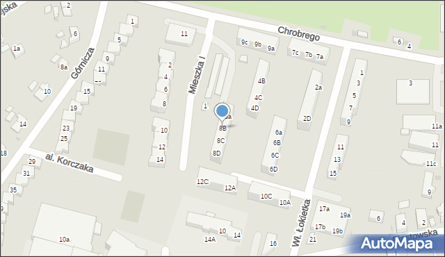 Żarów, Króla Władysława Łokietka, 8B, mapa Żarów