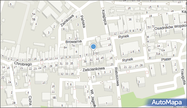 Żary, Króla Bolesława Chrobrego, 2, mapa Żary