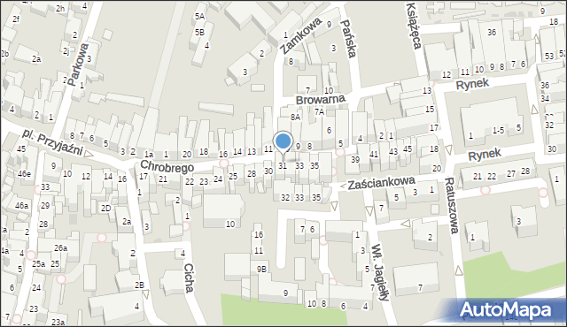 Żary, Króla Bolesława Chrobrego, 21a, mapa Żary