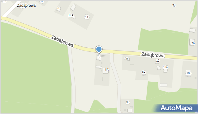 Zarzecze, Krzeszowska, 8, mapa Zarzecze