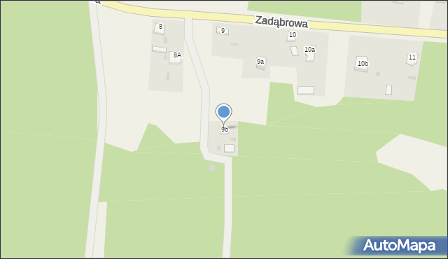 Zarzecze, Krzeszowska, 9b, mapa Zarzecze