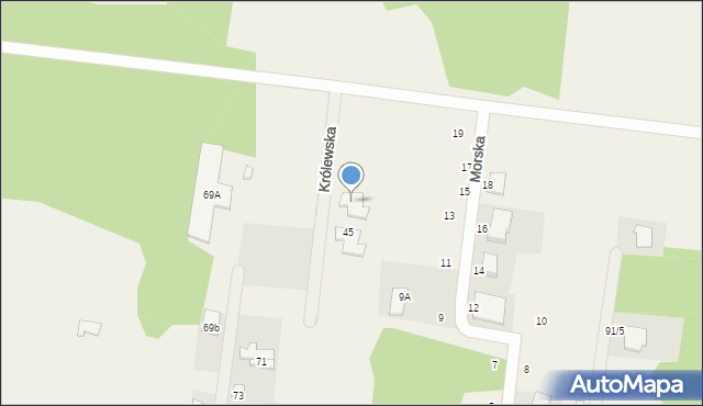 Zaścianki, Królewska, 3, mapa Zaścianki