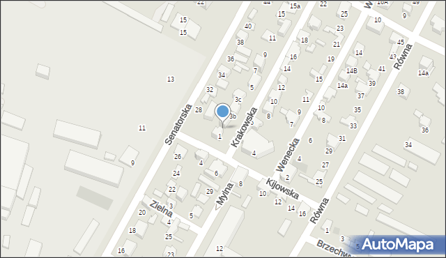 Zawiercie, Krakowska, 3a, mapa Zawiercie