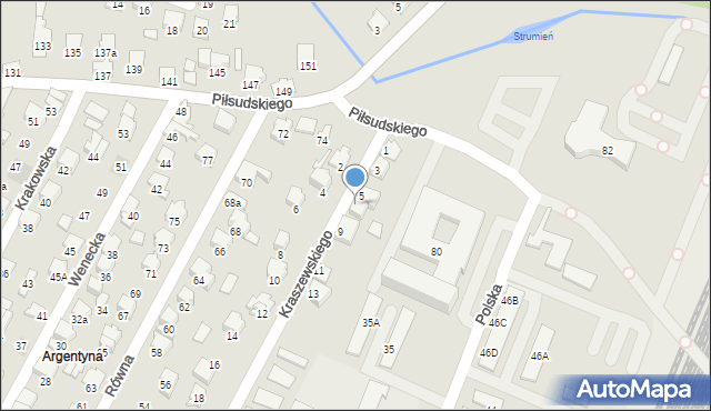 Zawiercie, Kraszewskiego Józefa Ignacego, 7, mapa Zawiercie