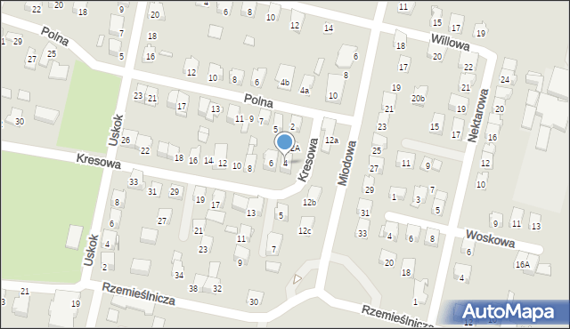 Zawiercie, Kresowa, 4, mapa Zawiercie