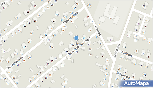 Zawiercie, Króla Jana III Sobieskiego, 29, mapa Zawiercie