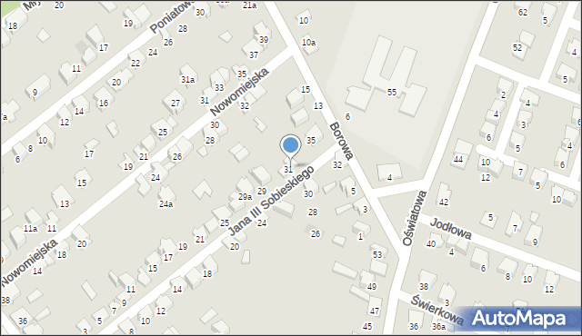 Zawiercie, Króla Jana III Sobieskiego, 33, mapa Zawiercie