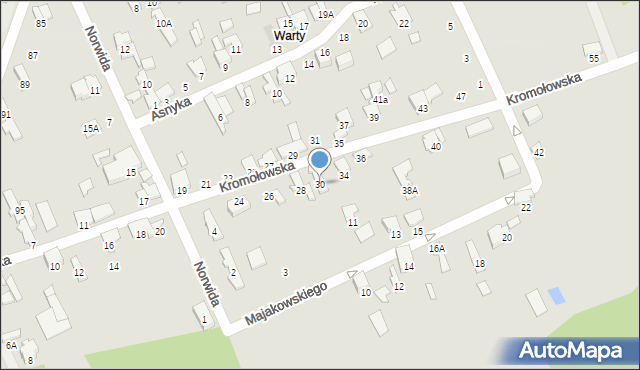 Zawiercie, Kromołowska, 30, mapa Zawiercie