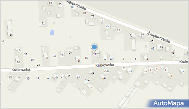 Zbludowice, Krakowska, 14, mapa Zbludowice