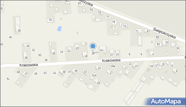 Zbludowice, Krakowska, 16, mapa Zbludowice