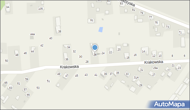 Zbludowice, Krakowska, 26, mapa Zbludowice