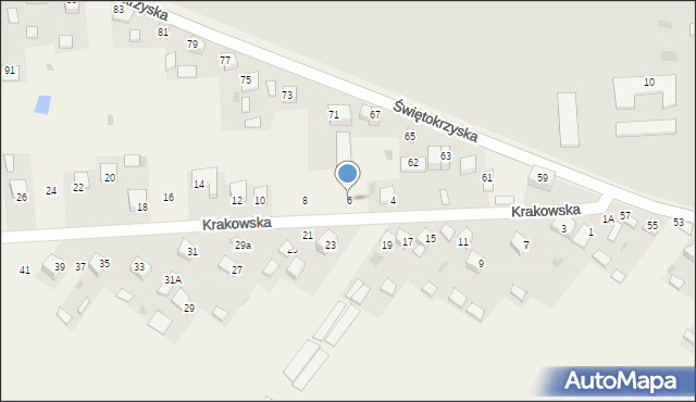 Zbludowice, Krakowska, 6, mapa Zbludowice