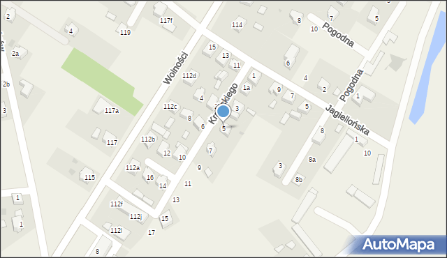 Zbrosławice, Krasickiego Ignacego, bp., 5, mapa Zbrosławice