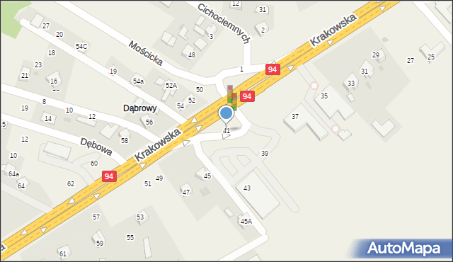 Zbylitowska Góra, Krakowska, 41, mapa Zbylitowska Góra