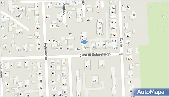 Zduńska Wola, Króla Jana III Sobieskiego, 19, mapa Zduńska Wola