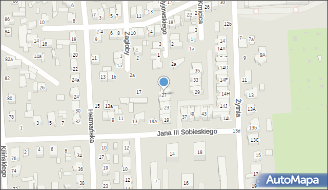 Zduńska Wola, Króla Jana III Sobieskiego, 27, mapa Zduńska Wola