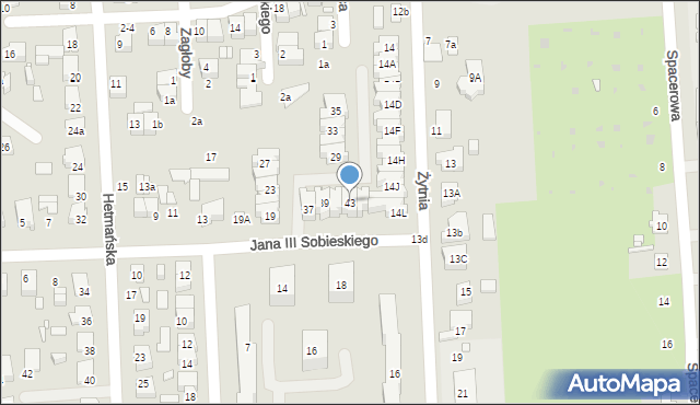 Zduńska Wola, Króla Jana III Sobieskiego, 43, mapa Zduńska Wola