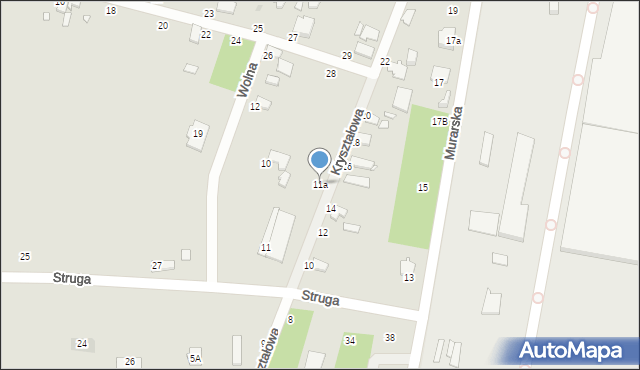 Zduńska Wola, Kryształowa, 11a, mapa Zduńska Wola