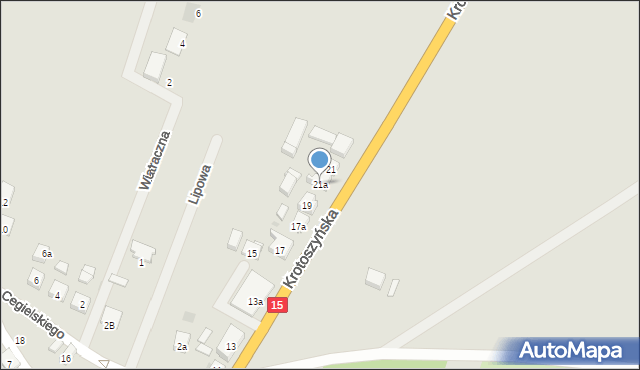 Zduny, Krotoszyńska, 21a, mapa Zduny