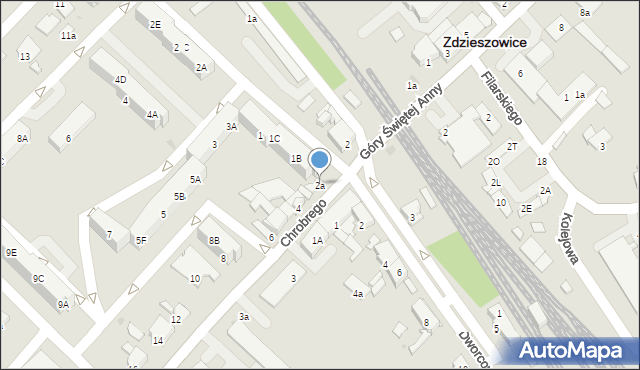 Zdzieszowice, Króla Bolesława Chrobrego, 2a, mapa Zdzieszowice
