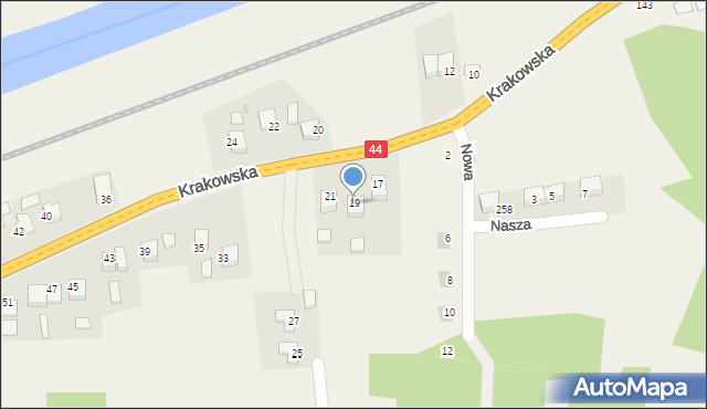Zelczyna, Krakowska, 19, mapa Zelczyna