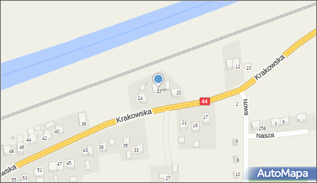 Zelczyna, Krakowska, 22, mapa Zelczyna