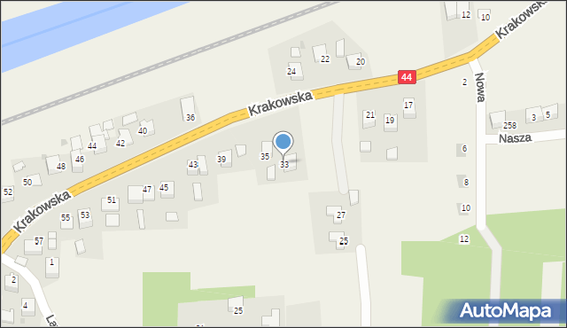 Zelczyna, Krakowska, 33, mapa Zelczyna