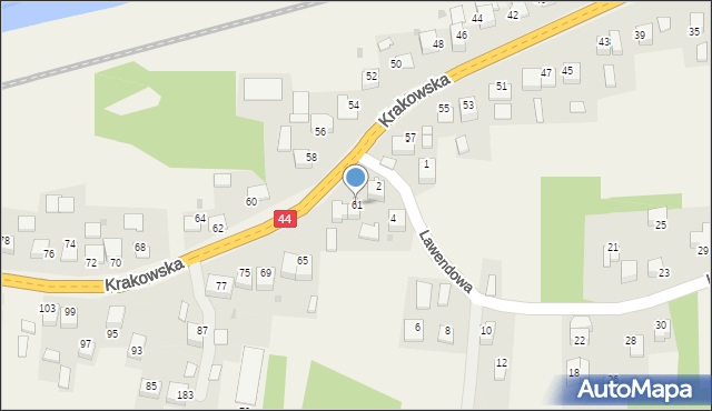 Zelczyna, Krakowska, 61, mapa Zelczyna