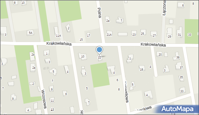 Żelechów, Krakowiańska, 12, mapa Żelechów