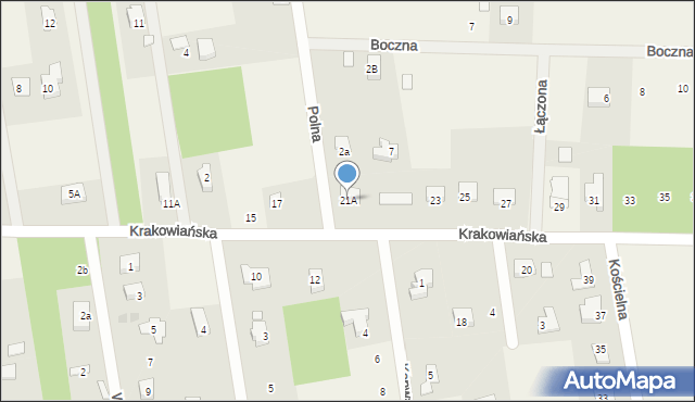 Żelechów, Krakowiańska, 21A, mapa Żelechów