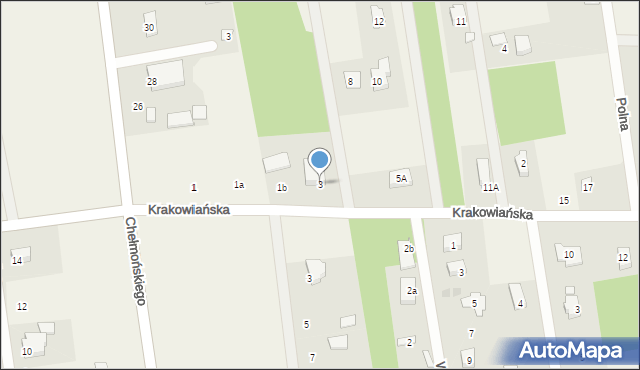 Żelechów, Krakowiańska, 3, mapa Żelechów