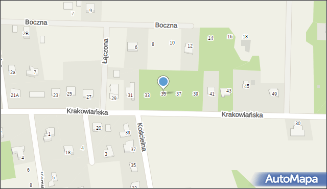 Żelechów, Krakowiańska, 35, mapa Żelechów