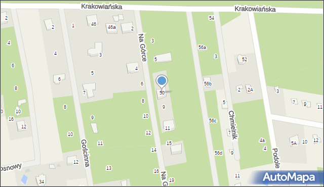 Żelechów, Krakowiańska, 50, mapa Żelechów