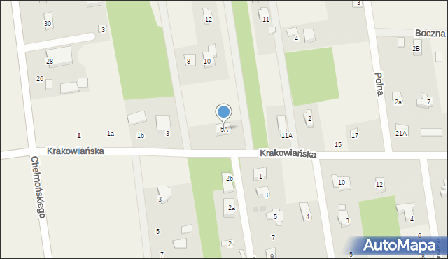 Żelechów, Krakowiańska, 5A, mapa Żelechów