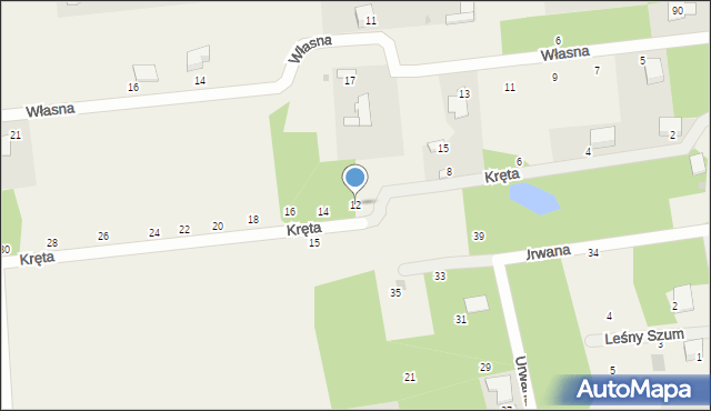 Żelechów, Kręta, 12, mapa Żelechów