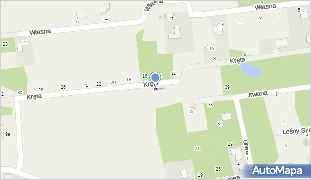 Żelechów, Kręta, 15, mapa Żelechów