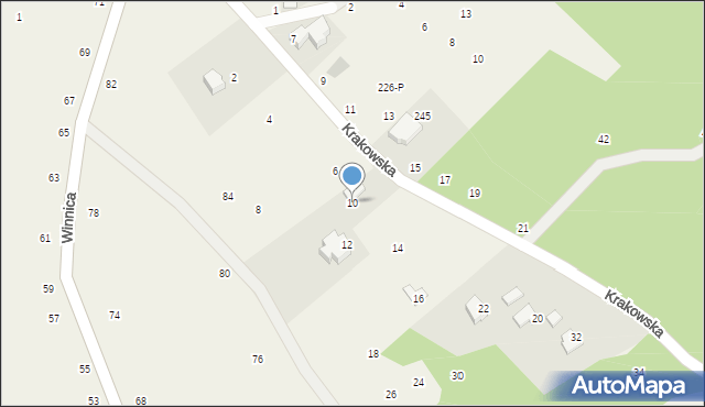 Zelków, Krakowska, 10, mapa Zelków