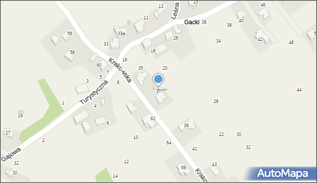 Zelków, Krakowska, 37, mapa Zelków